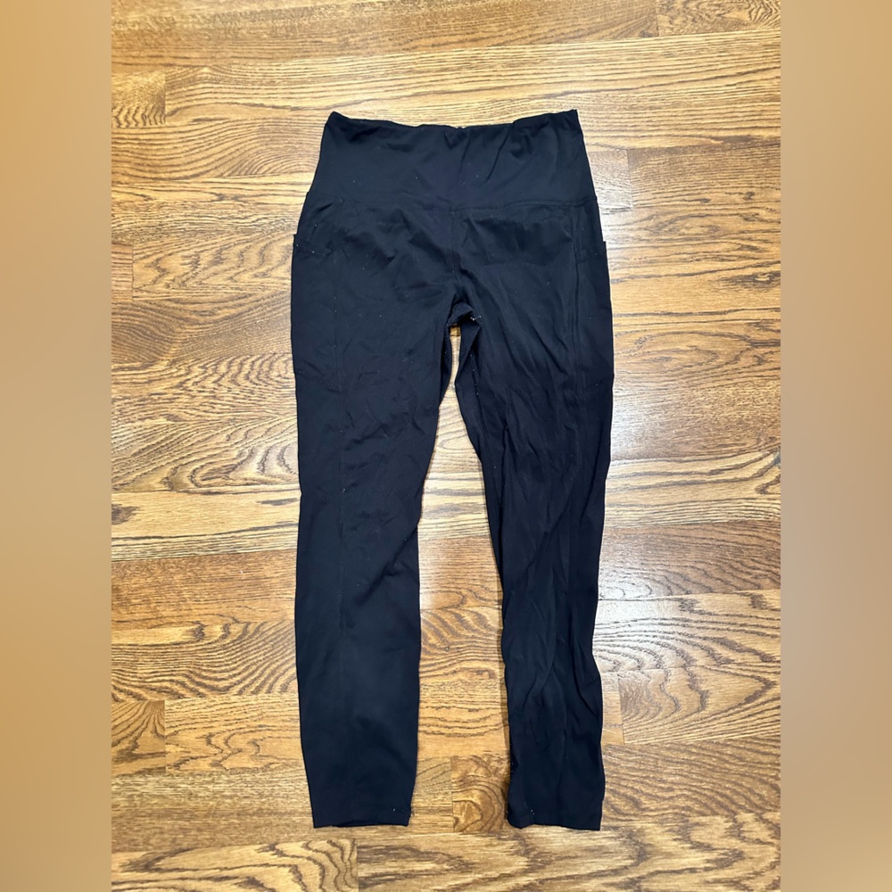 Gaiam Black Leggings with Side Pockets